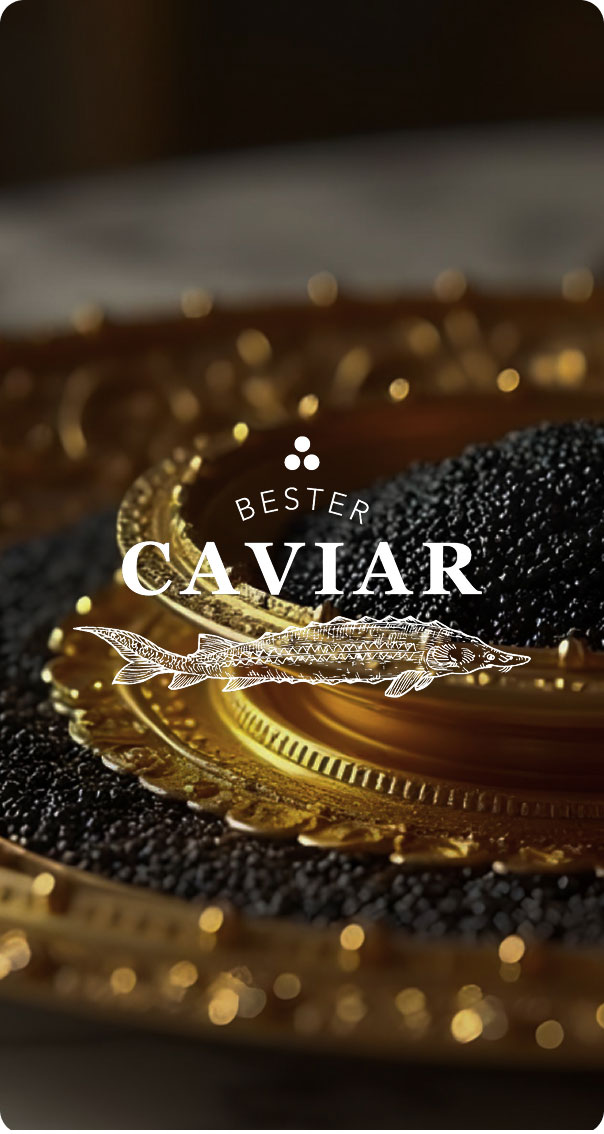 Alt Text: close-up of black caviar on a gold plate with luxury texture and lighting, featured in a high-end branding project by a miami web design company