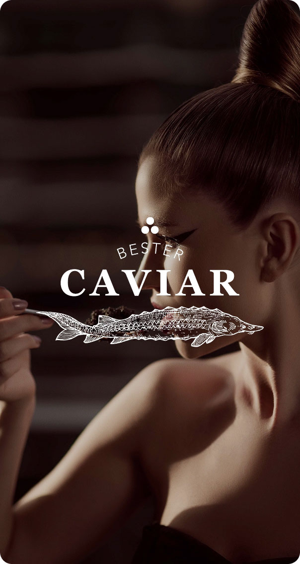 Alt Text: elegant woman tasting caviar in a luxury lifestyle scene, part of a premium branding project by a miami web design company