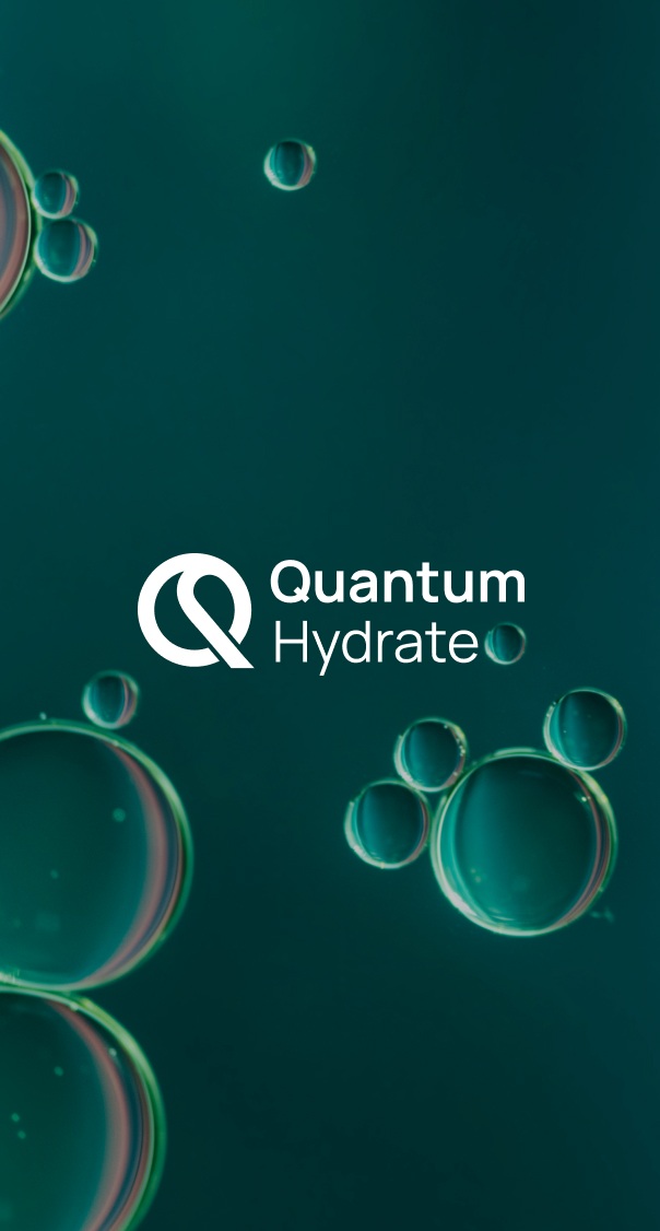 abstract liquid bubbles on a green background representing hydration technology, featured in a branding project by a miami web design company