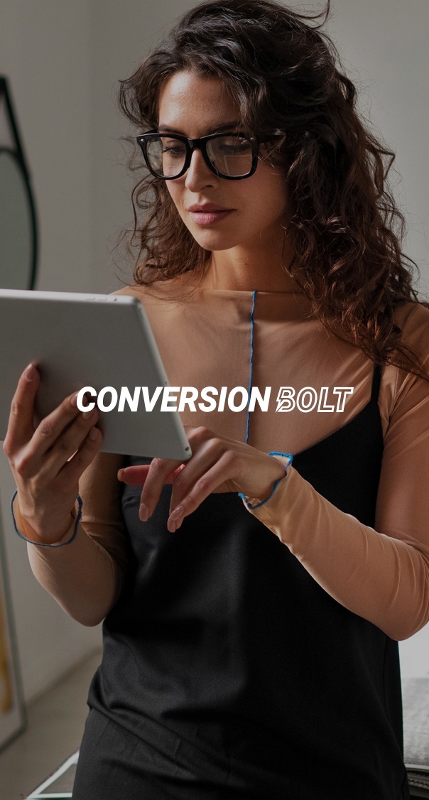 woman using tablet analyzing data or marketing content indoors